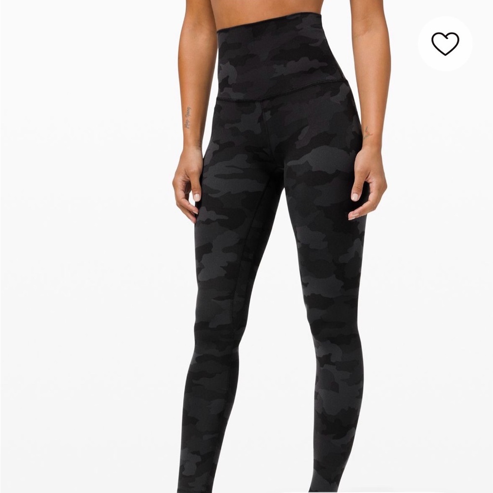 lululemon athletica Black Camo Leggings